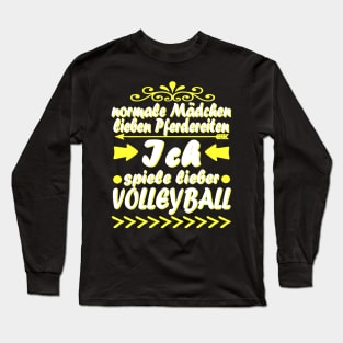 Volleyball Vollyballspieler Team Geschenk Netz Long Sleeve T-Shirt